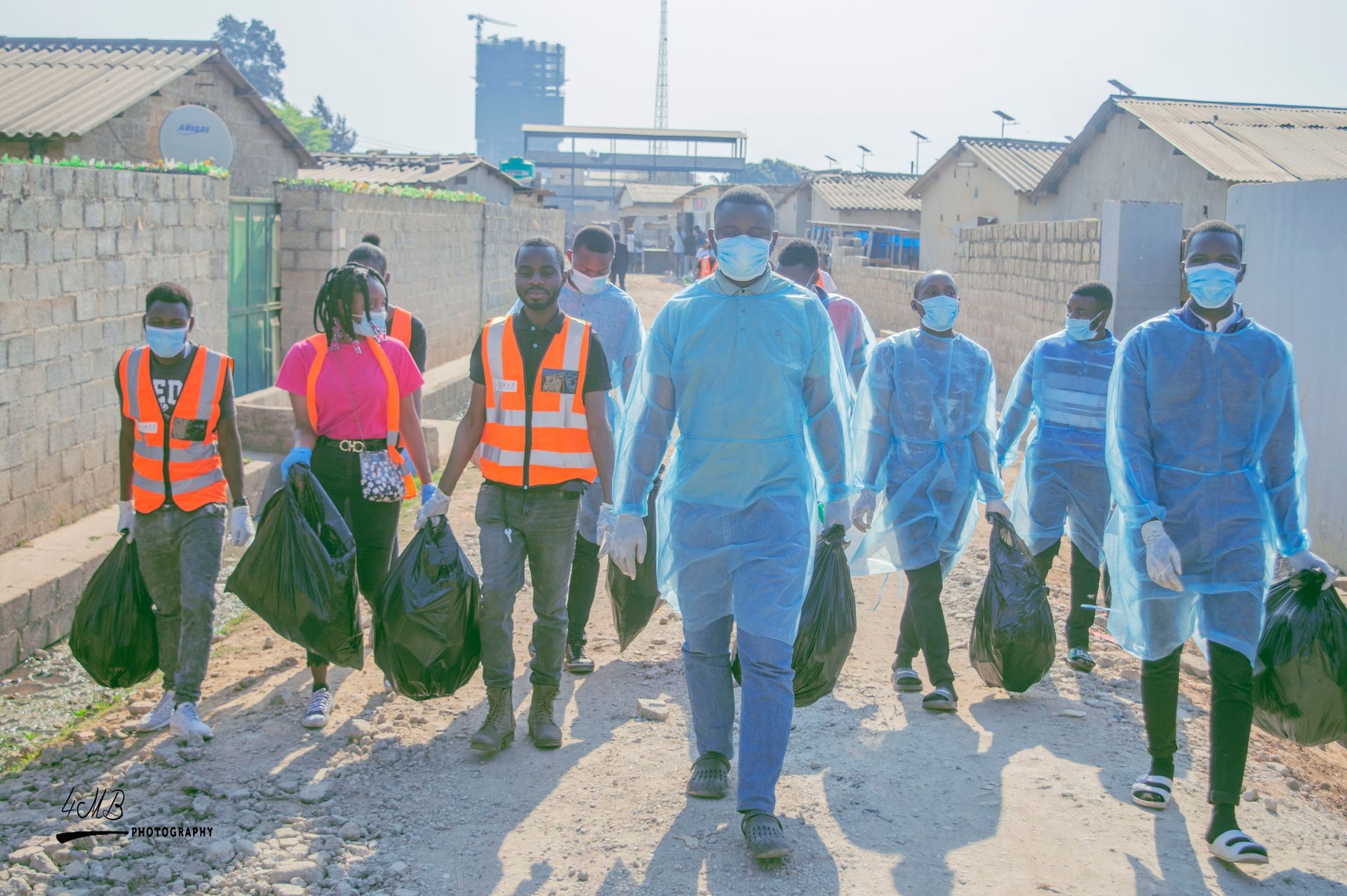 A team during a Community Hygiene Environmental Protection and Drainage Clearing Exercise 